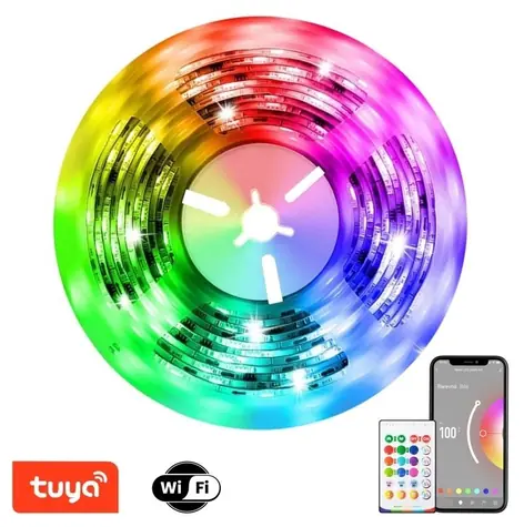Immax NEO LITE SMART LED pásik 10m / 48W / RGB + CCT / 2700-6500 K / Wi-Fi / IP65 / TUYA