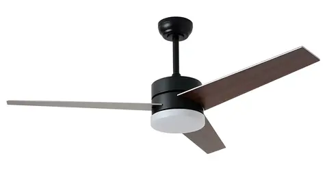 Immax NEO LITE VARIABLE SMART čierno-hnedo-strieborná / Stropné svietidlo s ventilátorom / 24W / Wi-Fi / TUYA