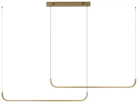 Immax NEO PATTINI SMART zlatá / Závesné svietidlo dvojité / 160-280cm / 53W / 3640lm / Zigbee 3.0 & TUYA