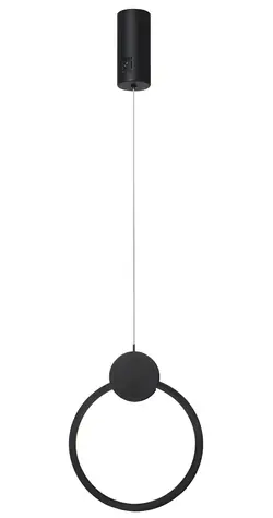 Immax NEO LITE OVALE SMART čierna / Závesné svietidlo / 26 cm / 18 W / TUYA / Wi-Fi