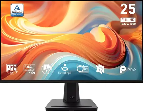 24.5" MSI PRE MP251 E14L čierna / Monitor / IPS / FHD / 16:9 / 144Hz / HDMI / VESA