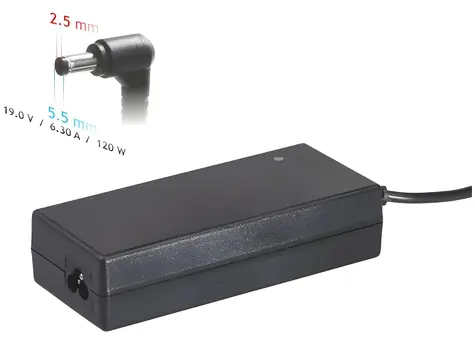 Akyga / Nabíjačka na notebook / 19V / 6,3 A / 120W / konektor 5,5 x2, 5 mm