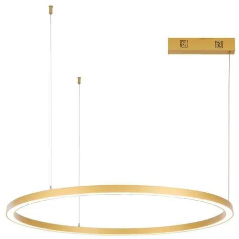 Immax NEO FINO NEW SMART zlatá / Závesné svietidlo / 1 kruh / 80cm / 60W / Zigbee 3.0 & TUYA