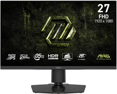 27" MSI MAG 272PF X24 čierna / Monitor / Rapid IPS / FHD / 240 Hz / 2×HDMI+DP / repro / VESA