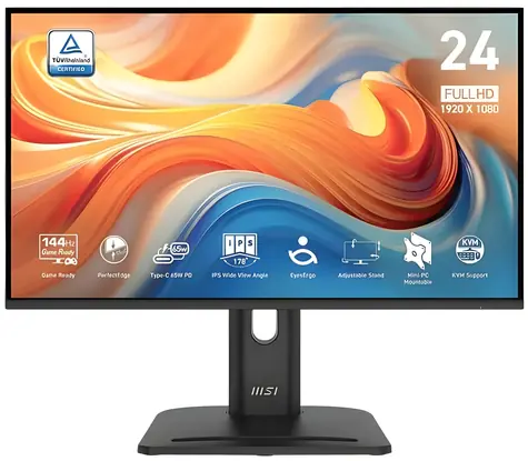 23.8" MSI PRE MP245PHGN E14 čierna / Monitor / FHD / IPS / 144Hz / HDMI+DP / VESA