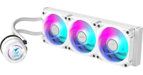 GIGABYTE AORUS WATERFORCE II 360 ICE biela / Vodný chladič CPU / 3x 120 mm / 36.9 dB / 64.95 CFM / AMD + Intel
