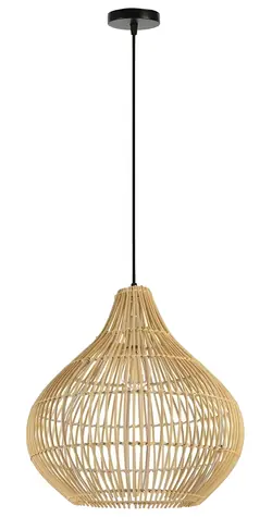 Immax BOHO PELO / Závesné svietidlo / D40 cm / E27 / prírodný ratan