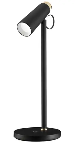 Immax TIT čierna so zlatými prvkami / LED stolná lampička / Qi nabíjanie / 12W / 150lm