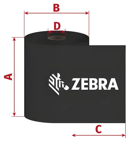 ZEBRA ZipShip 3200 TTR páska (6 ks) / Wax-Resin / 102mm / 450m / out / 1" / 6ks