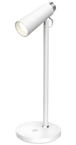 Immax TIT biela so striebornými prvkami / LED stolná lampička / Qi nabíjanie / 12W / 150lm