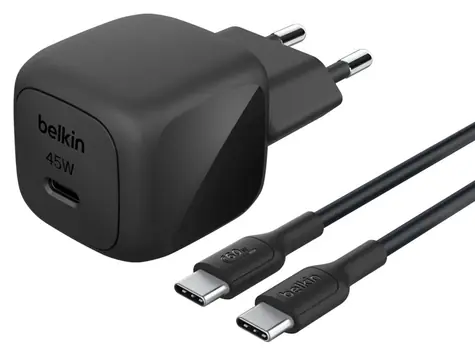 Belkin BOOST CHARGE charger čierna / nabíjačka USB-C / 45W / PD / PPS / s káblom USB-C