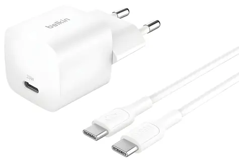 Belkin BOOST CHARGE charger biela / Nabíjačka USB-C / 25W / PD / PPS / s 1m káblom USB-C