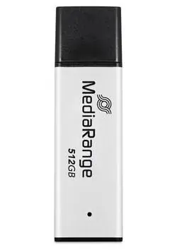 MediaRange MR1904 512GB strieborná/čierna / Flash disk / USB-A 3.2 Gen 1 / čítanie: 250 MB/s / zápis: 160 MB/s