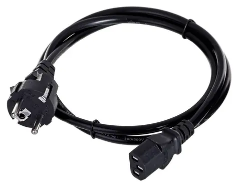 Savio CL-138 čierna / Napájací kábel / IEC C13 (M) - Type E (F) / 1,2 m