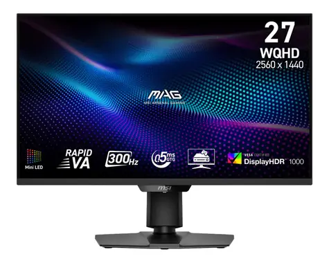 27" MSI MAG 274QPFDE X30MV čierna / Monitor / QHD / Rapid VA / Mini-LED / 300Hz / HDMI + DP / VESA