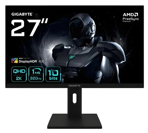 27" GIGABYTE G27Q3 čierna / SS-IPS / 2560x1440 / 16:9 / 320Hz / 1ms / 350cd-m2 / 2x HDMI + DP / VESA