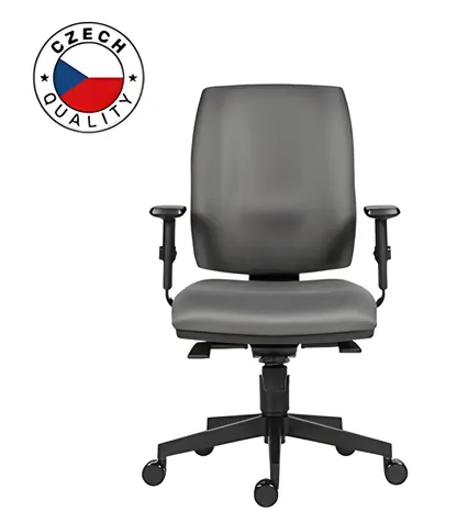 Powerton ERGO Hana šedá / Kancelárske ergonomické kreslo / synchrónny mechanizmus / nastaviteľné podrôčky