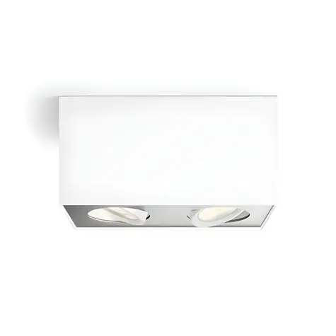 Philips Box 2x4,5W biela / LED stropné bodové svietidlo / 1000 lm / 2200-2700K WarmGlow / IP20