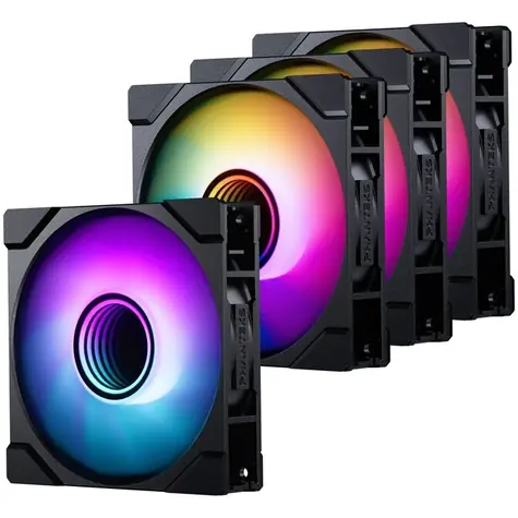 PHANTEKS M25 Gen2 PWM D-RGB 4ks čierna / 120mm / 1× Standard + 3× Reverse Blade / D-RGB / Hydraulic Bearing / 4-Pin PWM