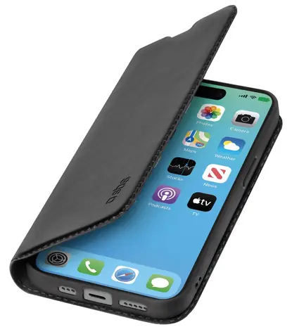 SBS Book Wallet Lite pre Apple iPhone 15 Pro čierna / Puzdro / Flip design