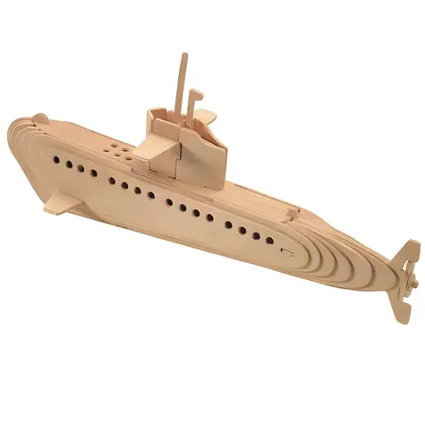 Woodcraft Drevené 3D puzzle Ponorka prírodná / od 6 rokov