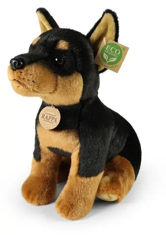Rappa Plyšový pes doberman 30 cm / ECO-FRIENDLY / od 0 mesiacov