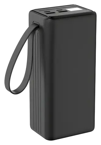 Platinet PMPB4065 čierna / Powerbanka / 40 000 mAh / 65W PD / 2x USB-C + 2x USB-A / displej / LED svietidlo