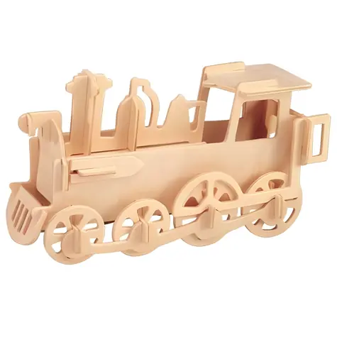 Woodcraft Drevené 3D puzzle Lokomotíva malá / 30 dielikov / od 6 rokov / Obtiažnosť: jednoduchá