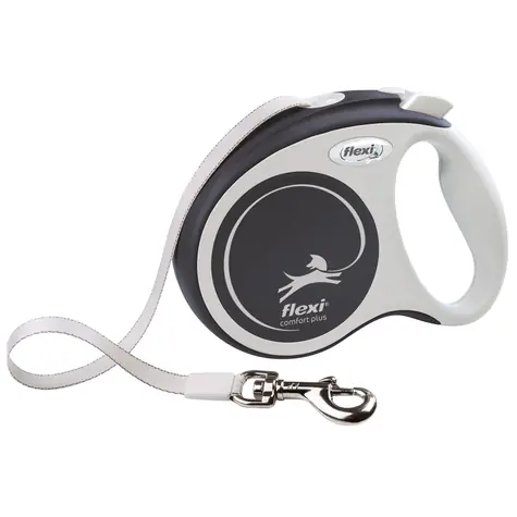 FLEXI Vodítko Comfort PLUS S 5 m antracitové / Samonavíjacie / Do 15 kg / Soft Grip rukoväť