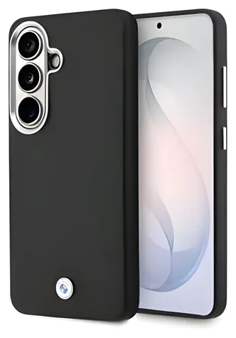 BMW Signature PU Leather pre Samsung Galaxy S26+ čierna / Zadný kryt / Kovové Logo / Koženkový (PU)
