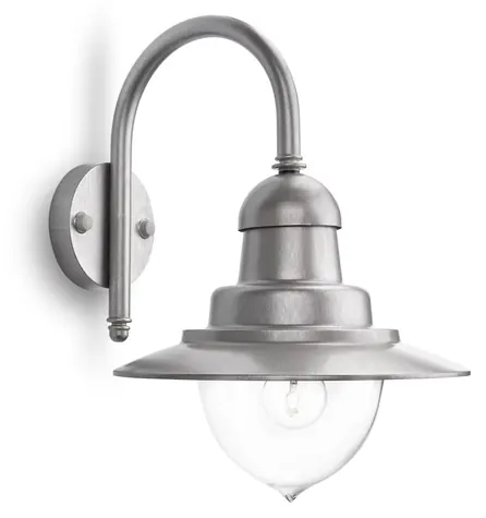 Philips Raindrop antracit / Vonkajšie nástenné svietidlo / 1x60W / bez zdroja / E27 / IP44 / hliník