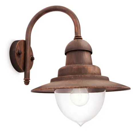 Philips Raindrop 60W bronzová / Vonkajšie nástenné svietidlo / E27 / IP44 / bez zdroja