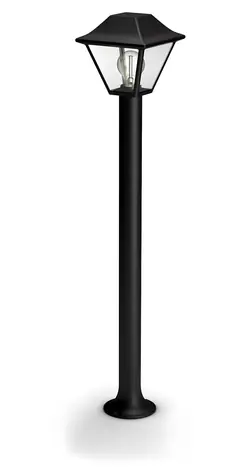 Philips Alpenglow čierna / Vonkajšie stĺpikové svietidlo / 90 cm / bez zdroja / E27 / IP44