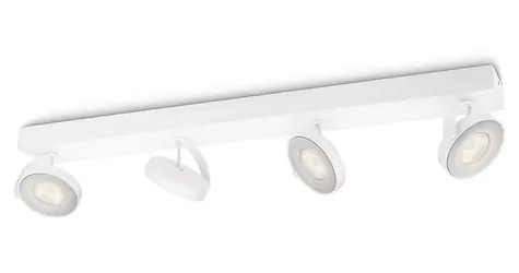 Philips Clockwork 4x4.5W biela / LED bodové svietidlo / 2000lm / 2700K / IP20 / stmievateľné