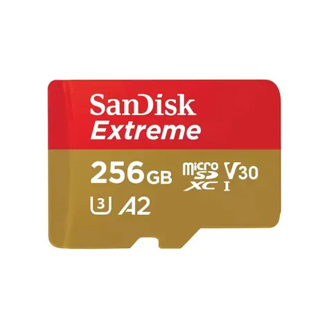 SanDisk Extreme microSDXC 256 GB / Pamäťová karta / A2 / UHS-I U3 V30 / čítanie: 190 MB/s / zápis: 130 MB/s