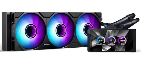 PHANTEKS Glacier One 360M25 LCD čierna / AiO vodné chladenie / 360 mm / 6 "LCD displej