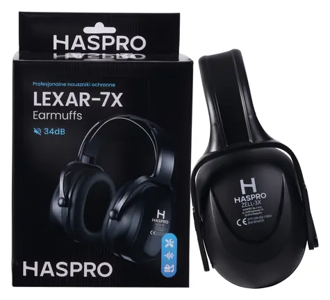 Haspro Lexar-7X čierna / Chrániče sluchu / SNR 34 dB