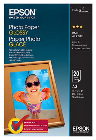Epson A3 lesklý / Fotopapier / 200 g/m2 / 20 listov / pre Expression Photo XP-970, SureColor SC-P706, SC-T516