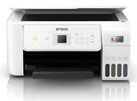 Epson EcoTank ET-2876 biela / Atramentová multifunkcia / A4 / 10 ppm / 5760×1440 dpi / tlač & skenovanie & kop.