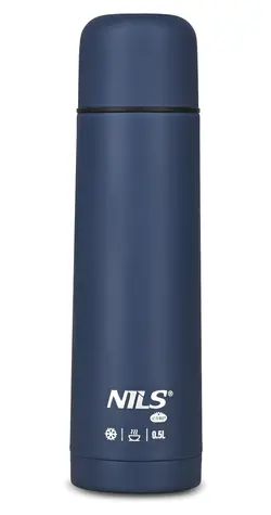 NILS Camp NC3803 modrá / Termoska / 500 ml / nerezová oceľ / 12 h teplé / 24 h studené