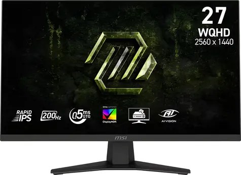 27" MSI MAG 274QF E20 čierna / Herný monitor / QHD / Rapid IPS / 200Hz / HDMI + DP / VESA