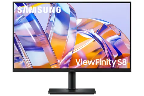 27" Samsung ViewFinity S27H804UAU čierna / Monitor / IPS / 3840 x 2160 / 16:9 / 350cd-m2 / HDMI + DP / USB hub / LAN