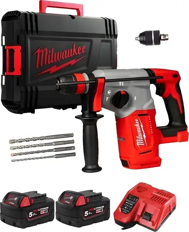 Milwaukee M18 BLHX-502X / Aku Vŕtacie kladivo / 18V / 2x5.0Ah / SDS- PLUS / 2.3 J