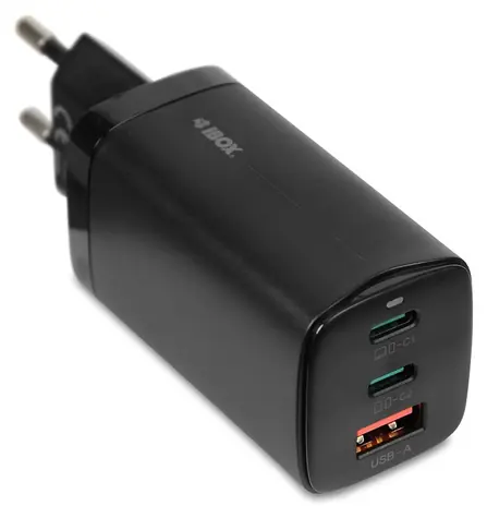 ibox C-65 čierna / Nabíjačka / GaN / 65 W / USB-C