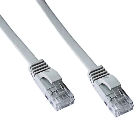 DATACOM / Patch kábel / UTP / CAT6 / plochý / 0,5 m / šedý