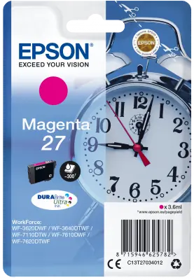 Epson DURABrite Ultra Ink 27 purpurová / Atrament do tlačiarne / 6,2 ml / 300 strán