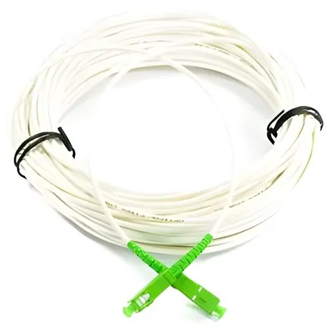 OEM SC/ APC 9/125 SM biela / Optický patch kábel / Simplex / Armovaný / 0,5 m / B3 LSZH