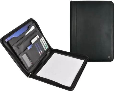 AVELI DESQ čierna / Spisovka / A4 / zips / umelá koža
