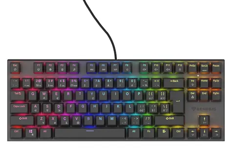 Genesis Thor 303 TKL RGB Outemu Peach Silent čierna / Herná klávesnica / Mechanická / CZ/SK layout / USB