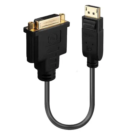 Lindy DisplayPort na DVI-D čierna / Adaptér / 0,15 m / 1920×1200 / 60 Hz